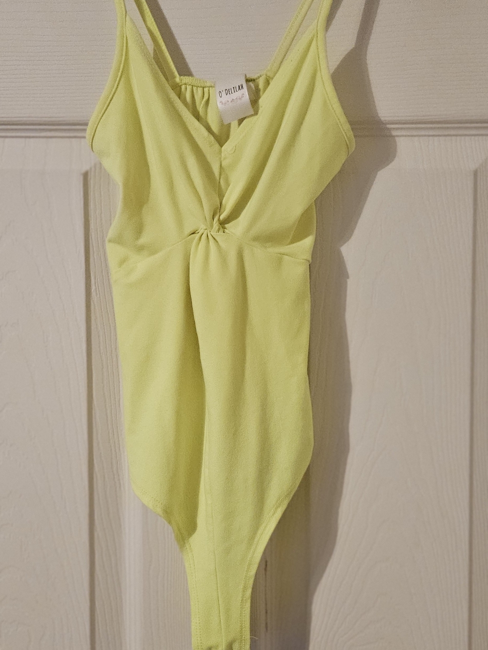 O'Neill Neon Yellow Twist-Front Bodysuit